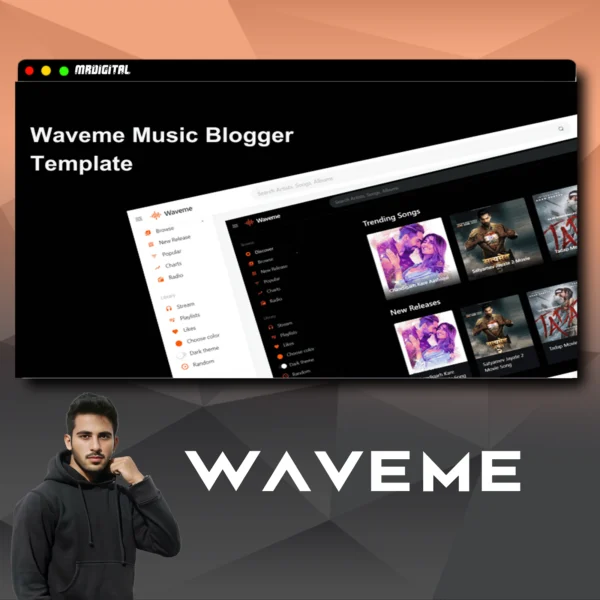 Waveme Music Premium Blogger Template