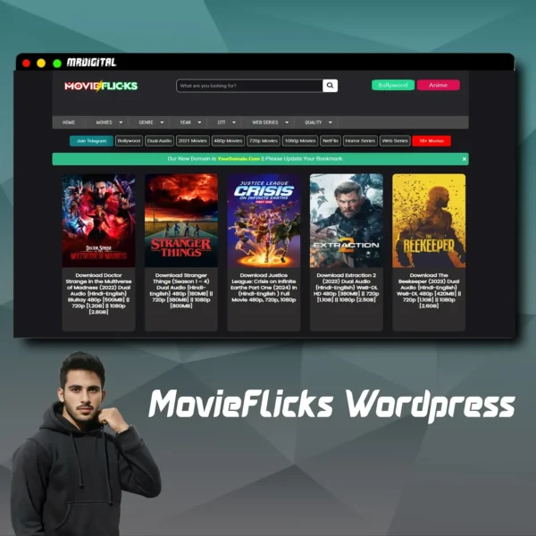 🎥 MovieFlicks WordPress Theme v4.1.0