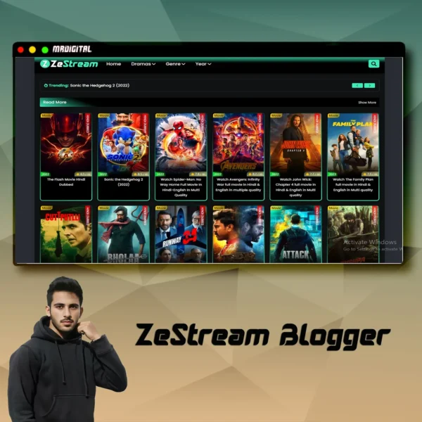 ZStreams Premium Blogger Theme for Movies & Series