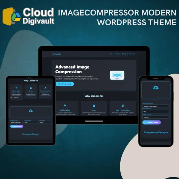 ImageCompressor Modern – AI-Powered WordPress Theme